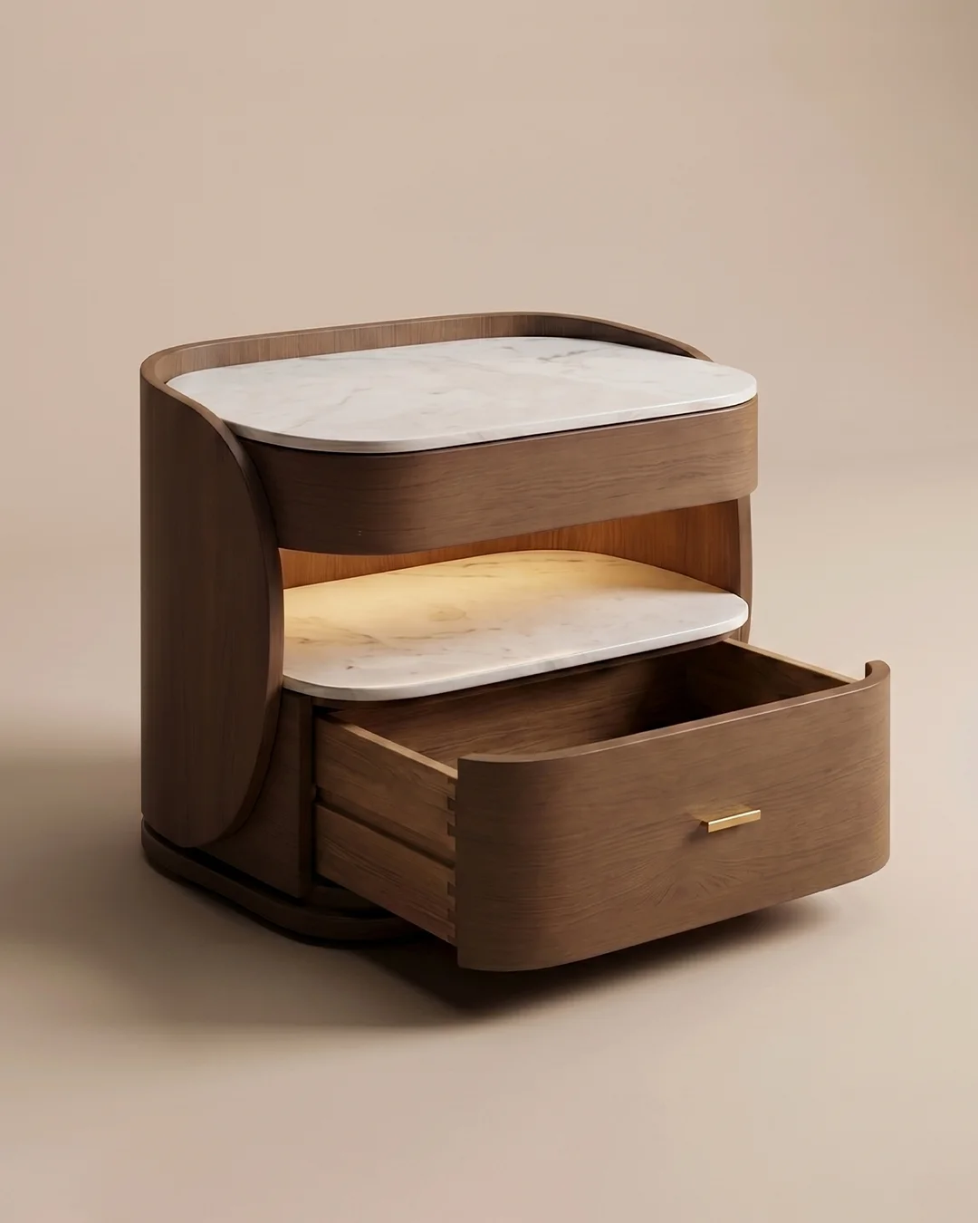 Modern Wooden Bedside Table thumbnail 3