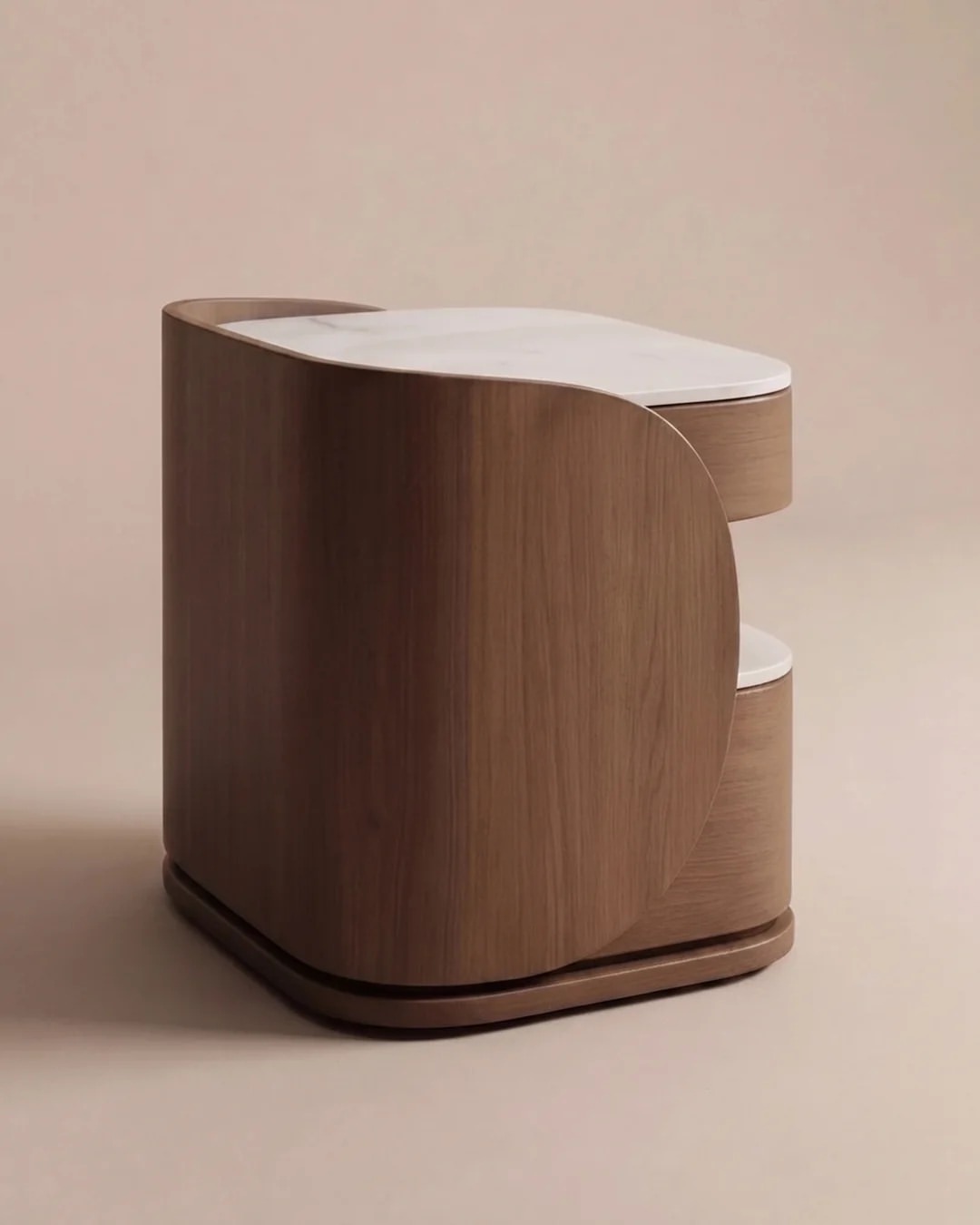Modern Bedside with marble-top thumbnail 5