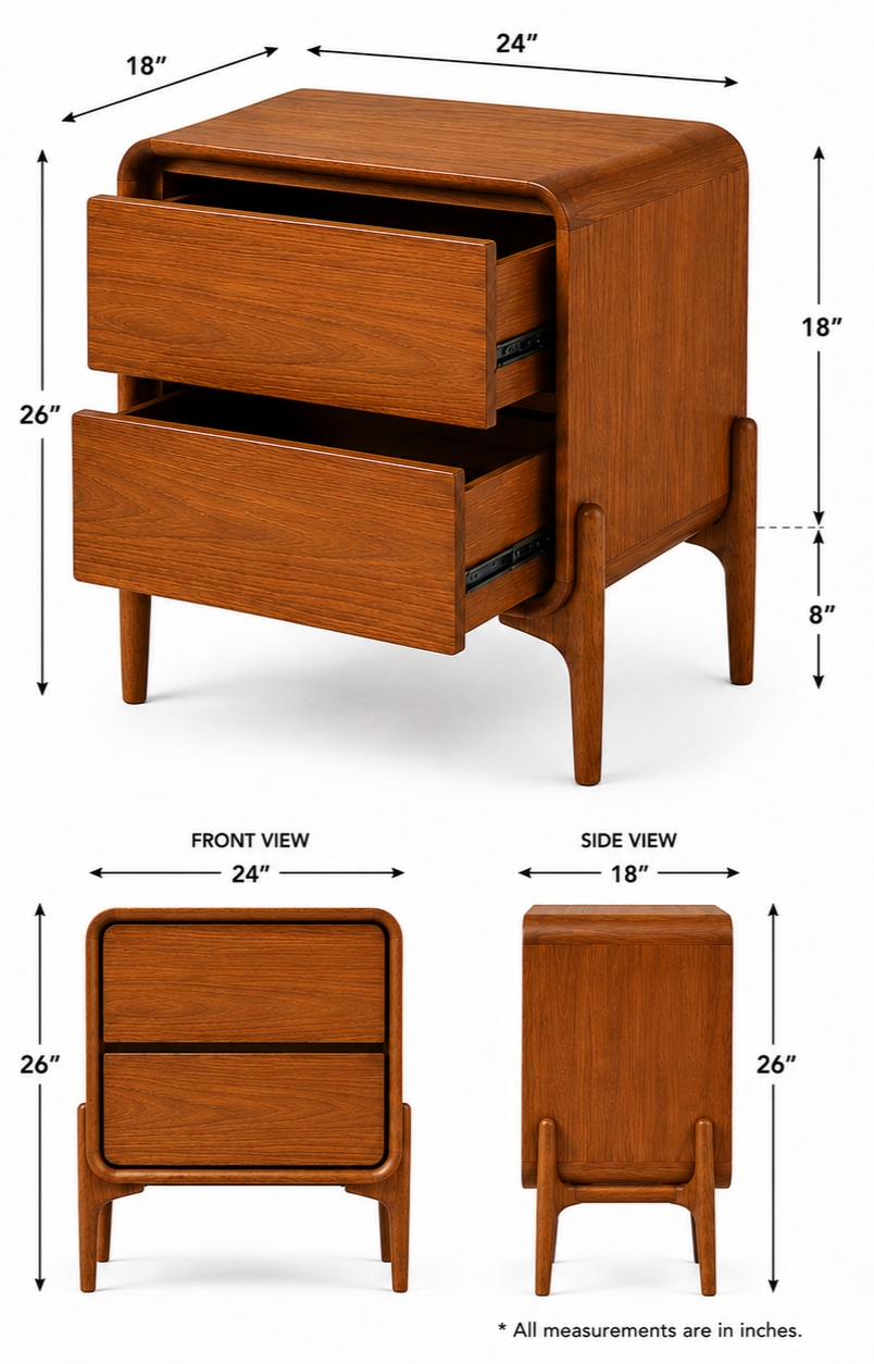 Rounded Edge Bedside thumbnail 7