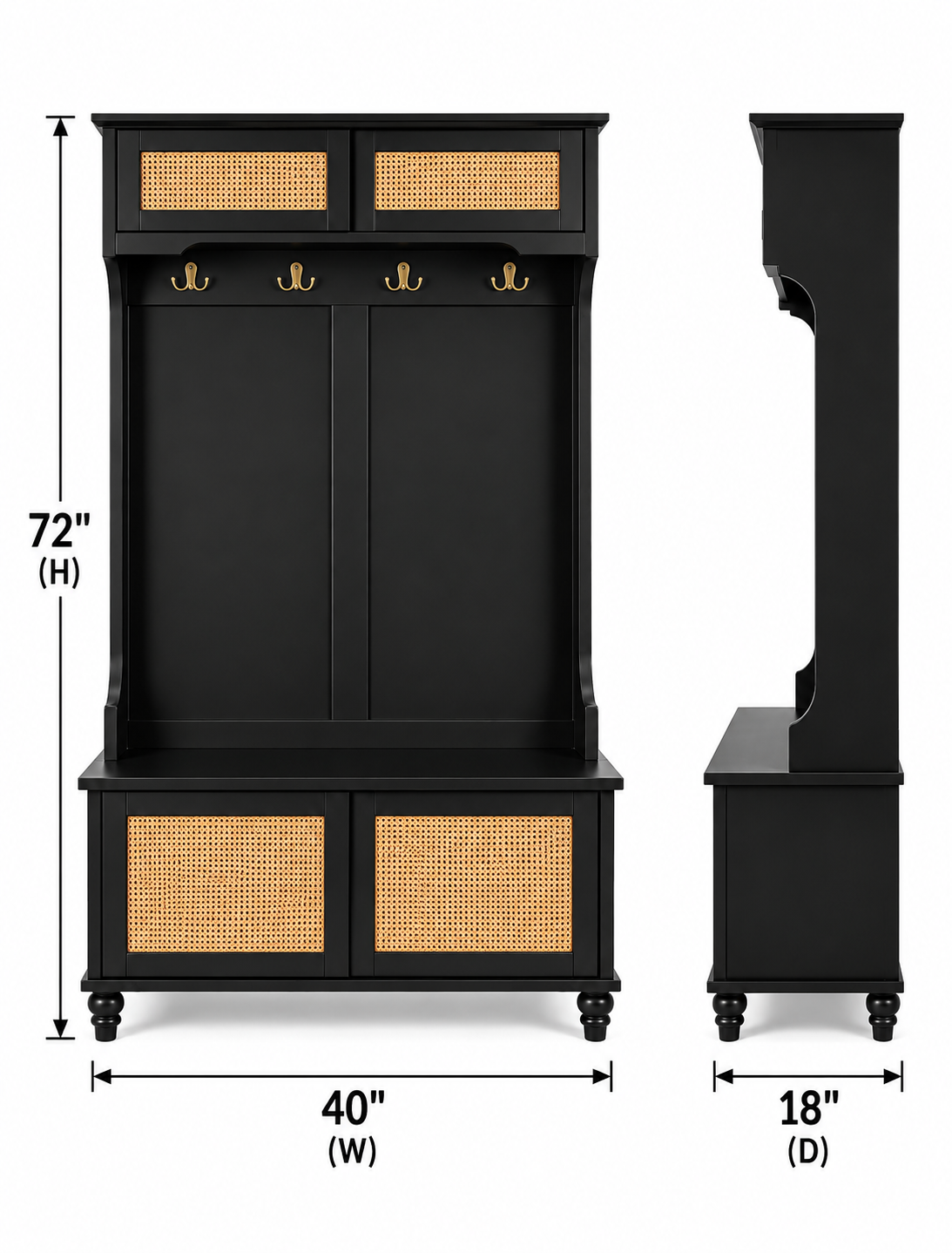 Storage Cabinet with Coat Rack – 40" thumbnail 8
