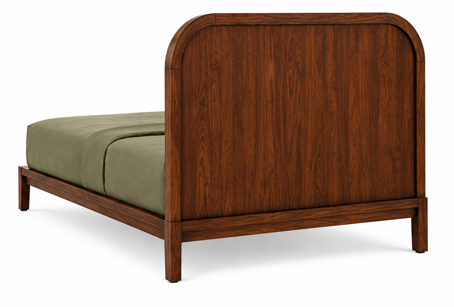 Bed with Upholstered Arch Headboard – 78" thumbnail 4