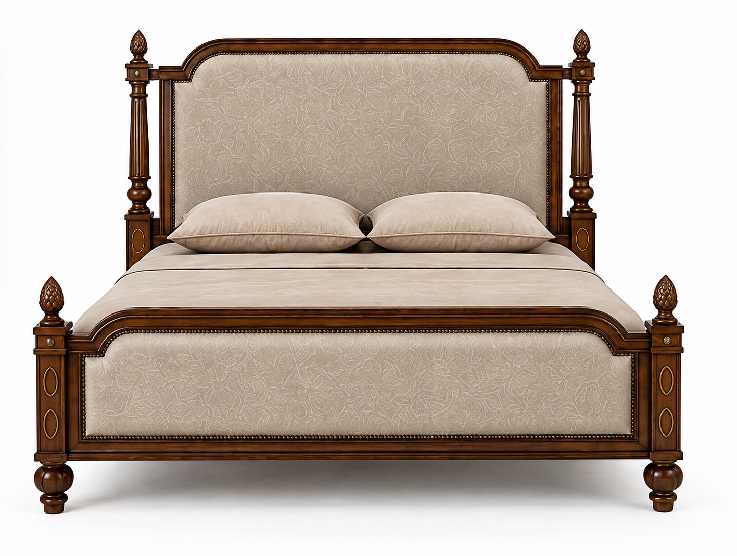Bed with Upholstered Headboard & Footboard