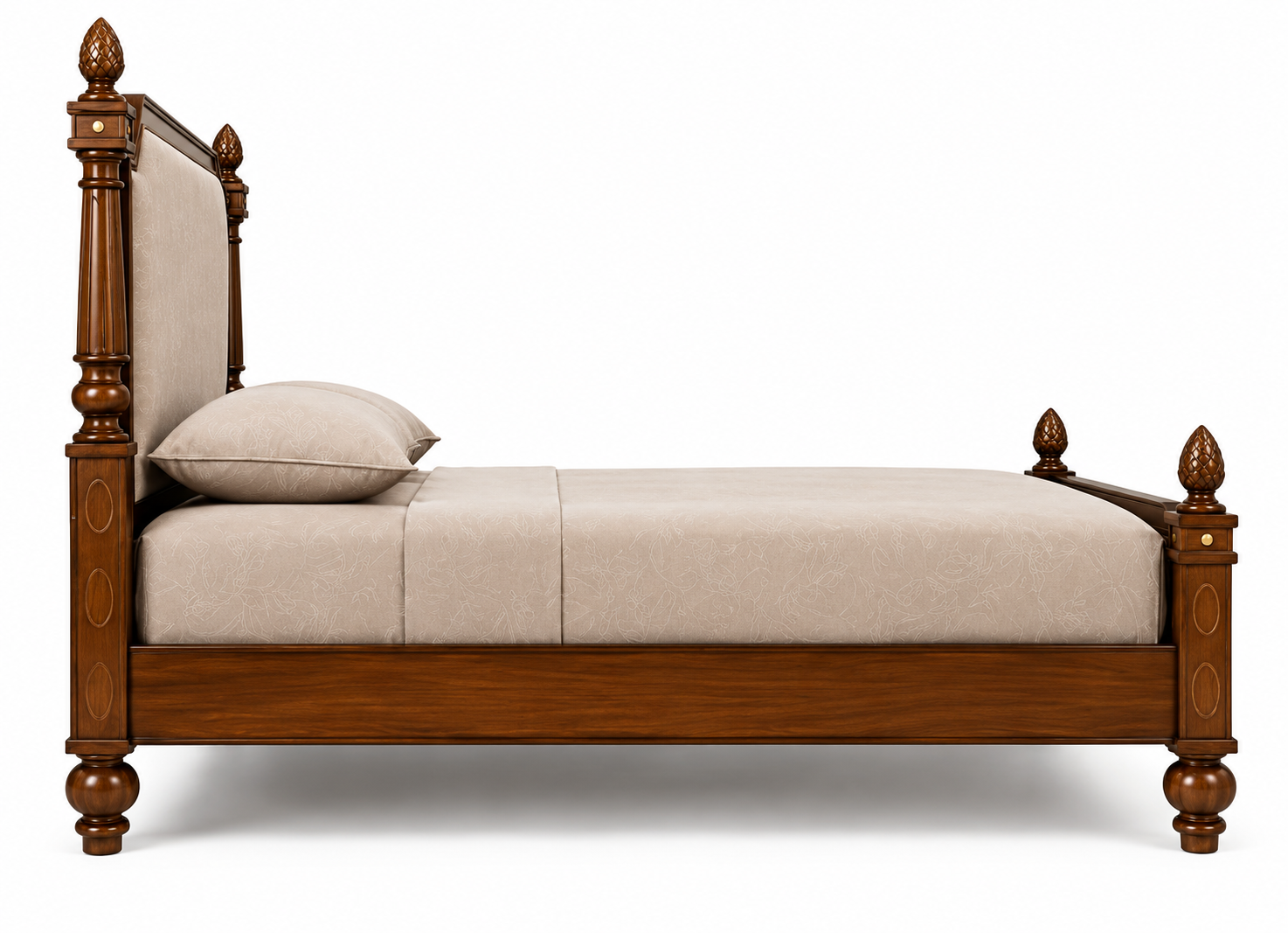 Bed with Upholstered Headboard & Footboard thumbnail 2