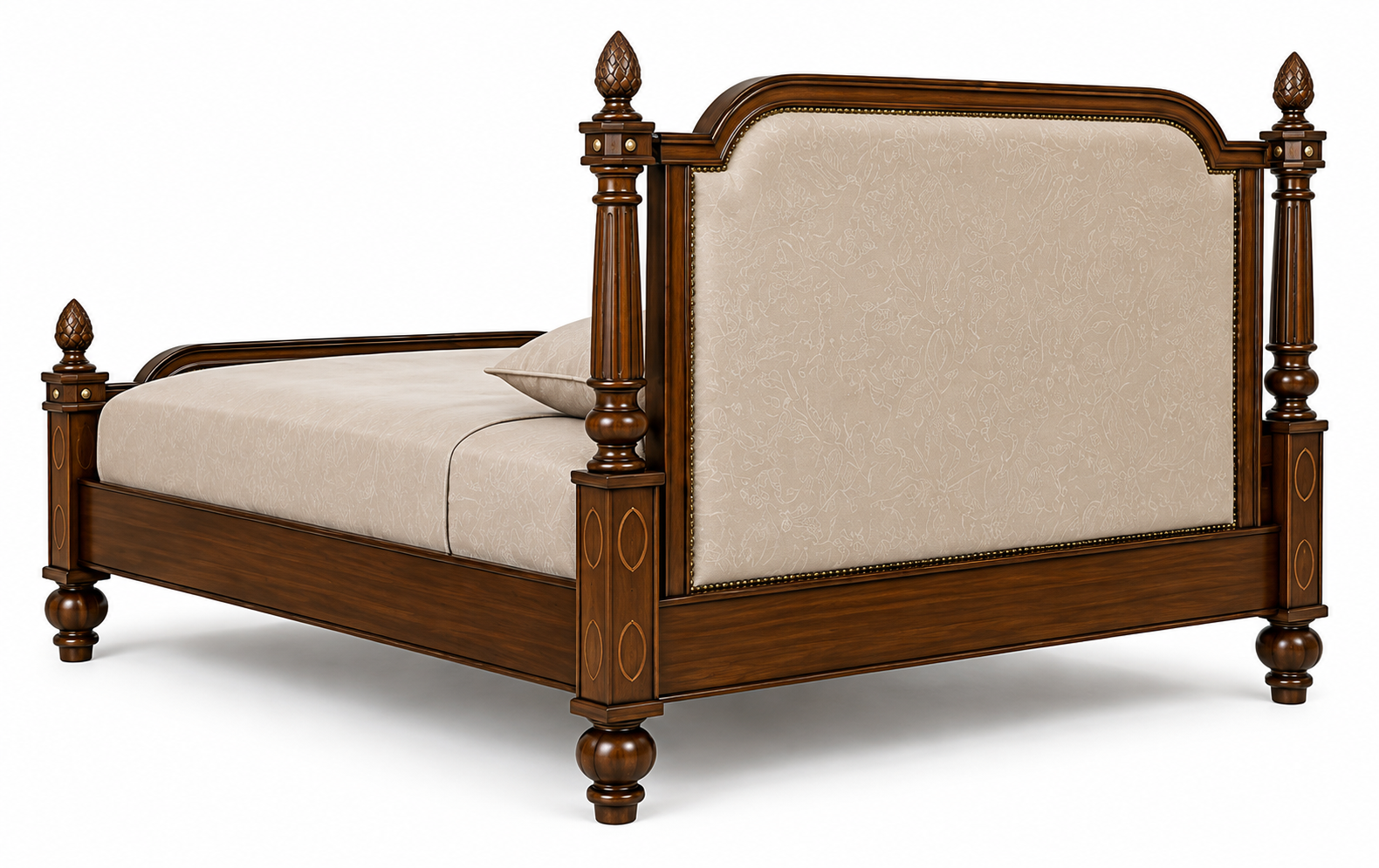 Bed with Upholstered Headboard & Footboard thumbnail 4