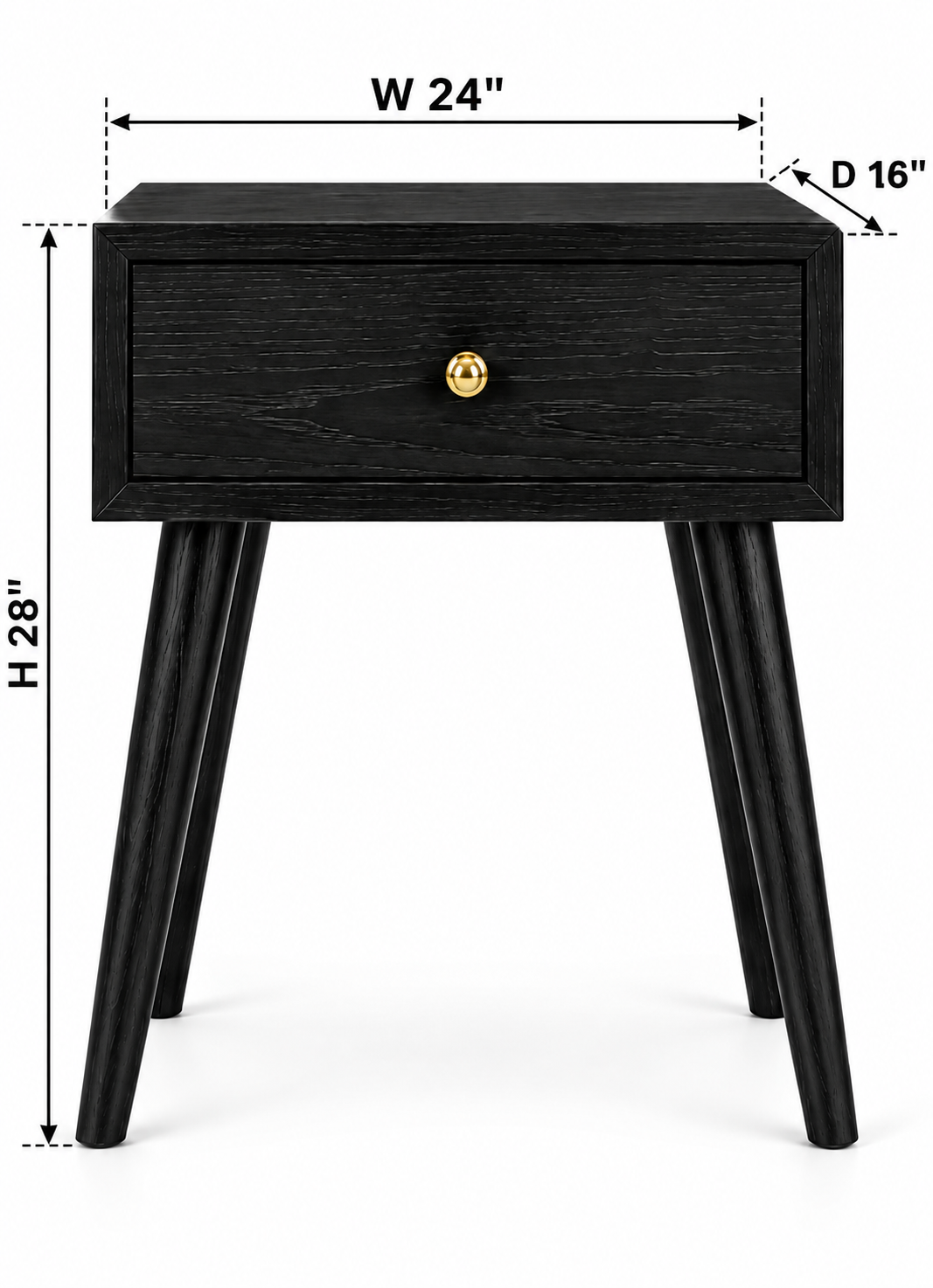 24" Bedside Table with Drawer thumbnail 6