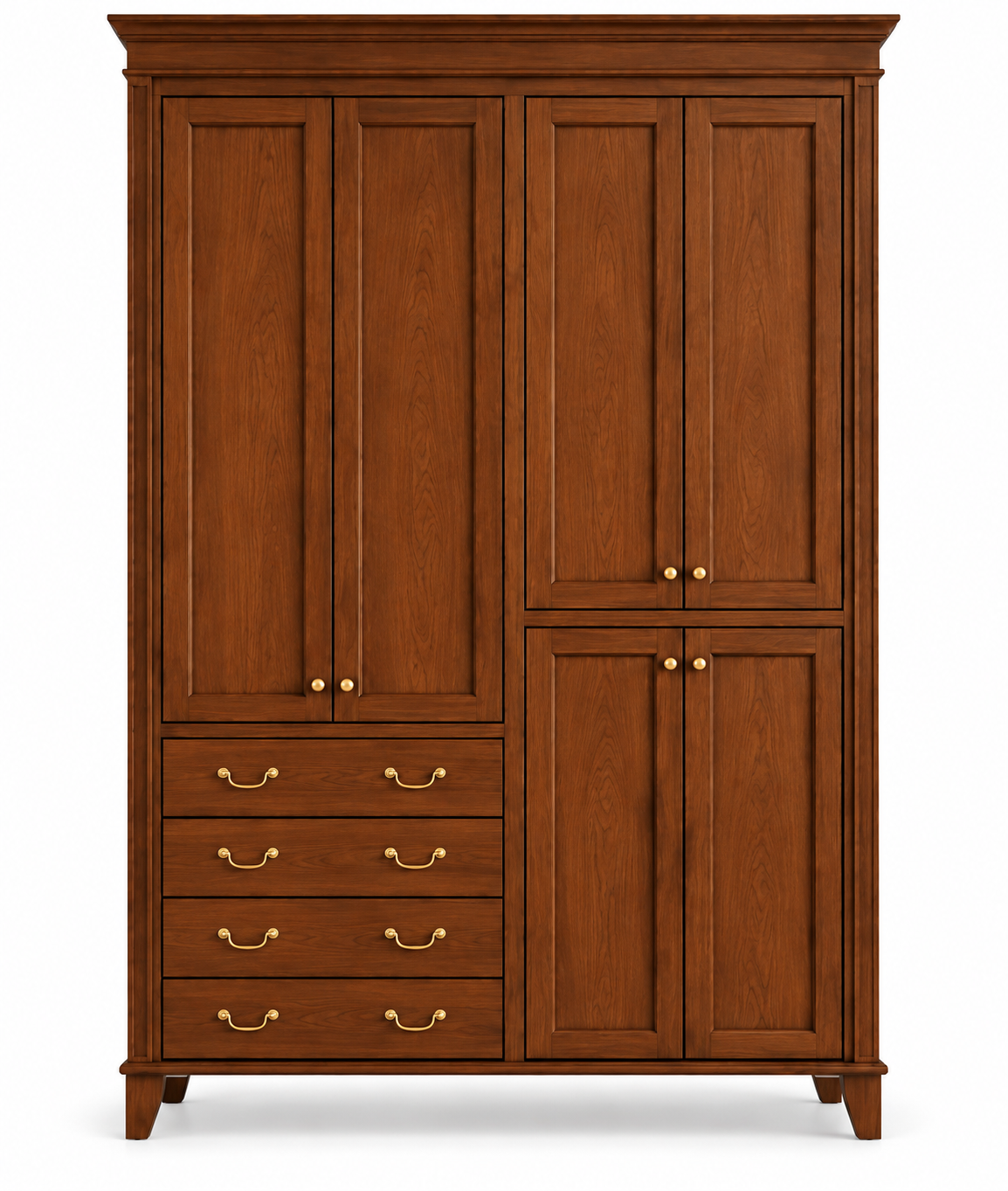 4-Door Wardrobe with 4 Drawers – 48" W