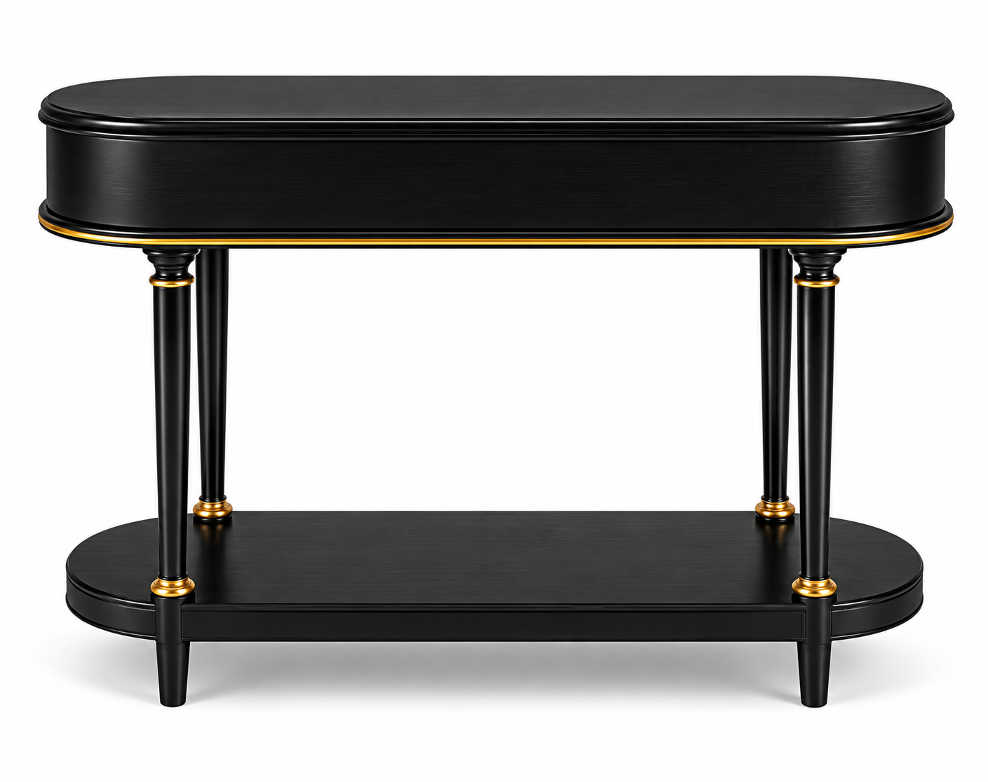 48" Black Wood Console Table thumbnail 3