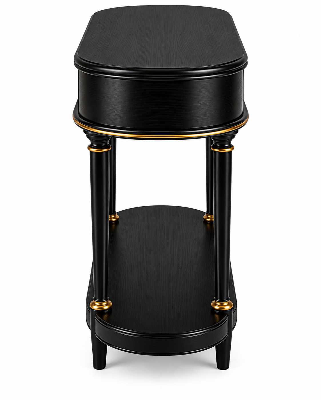 48" Black Wood Console Table thumbnail 4