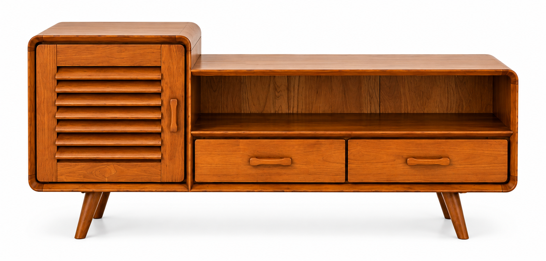 TV Unit with 2 Drawers & Shutter Storage