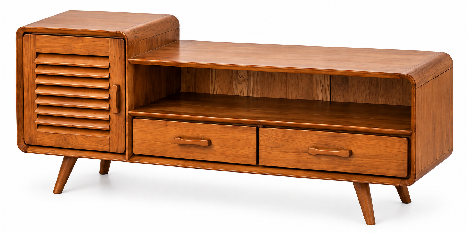 TV Unit with 2 Drawers & Shutter Storage thumbnail 2