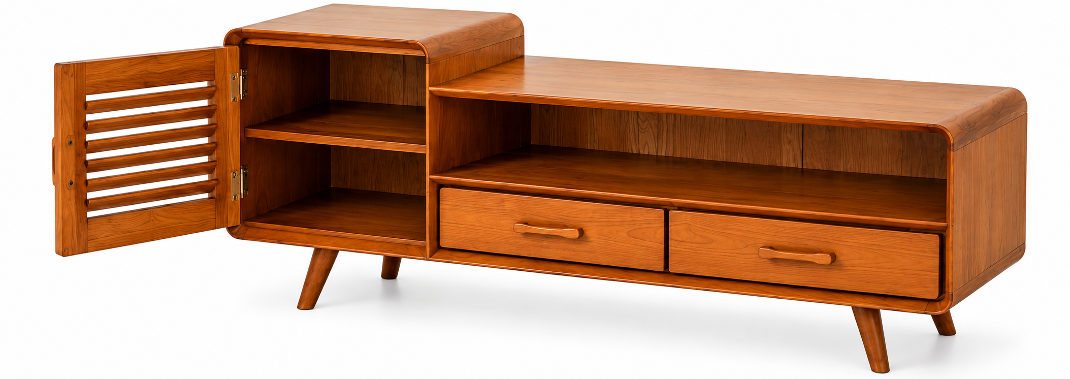 TV Unit with 2 Drawers & Shutter Storage thumbnail 3