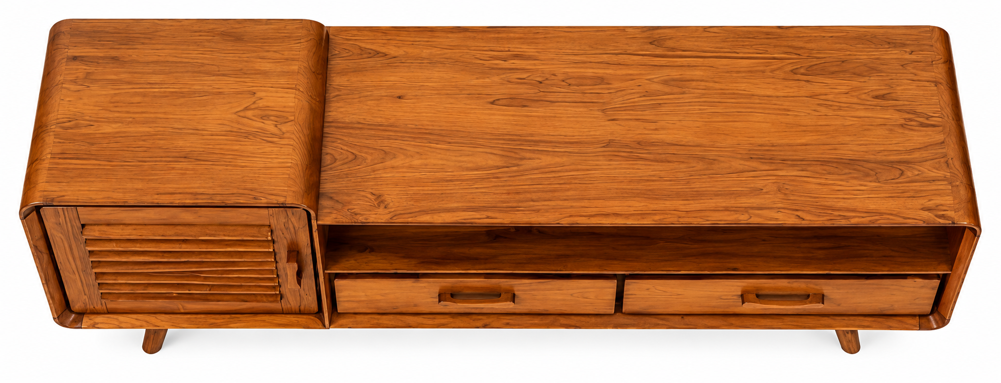TV Unit with 2 Drawers & Shutter Storage thumbnail 4