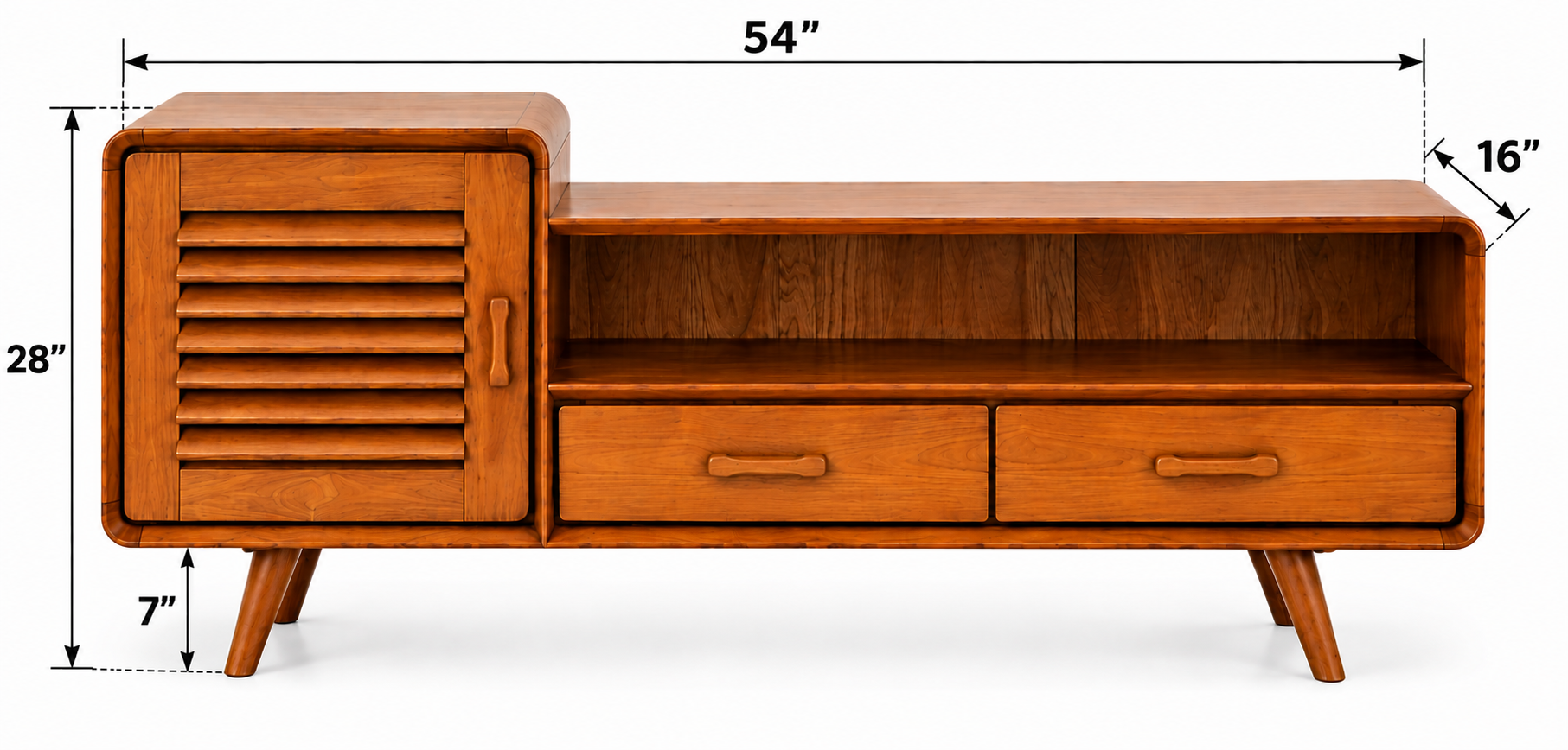TV Unit with 2 Drawers & Shutter Storage thumbnail 6