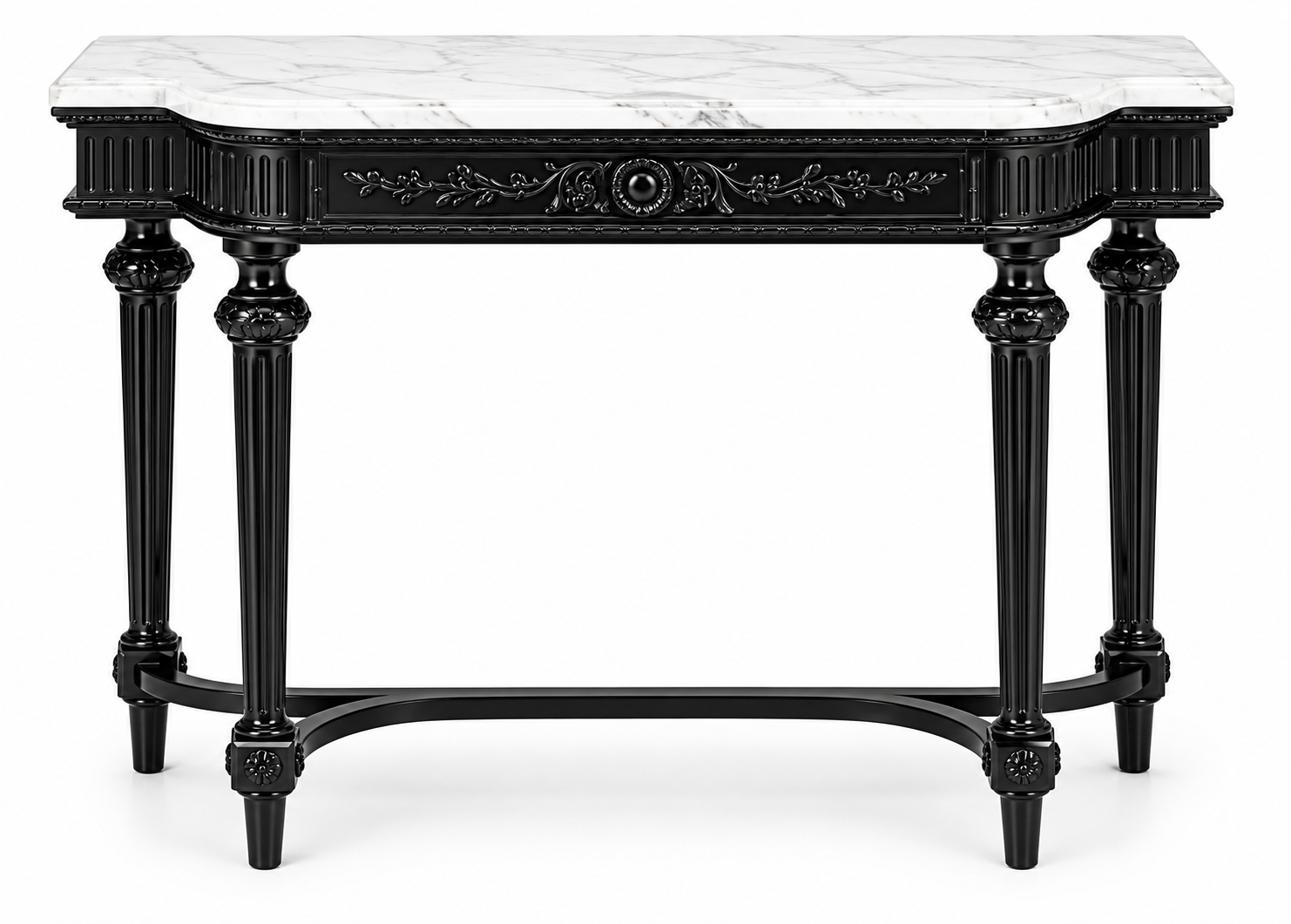 Console Table with White Marble Top
