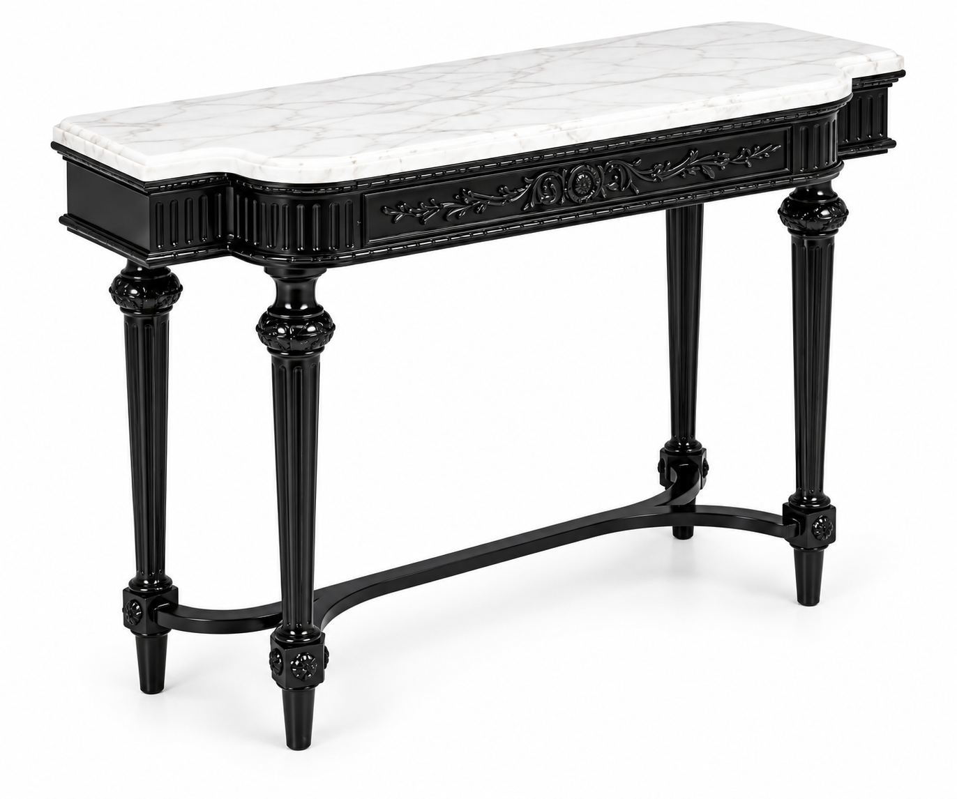 Console Table with White Marble Top thumbnail 2