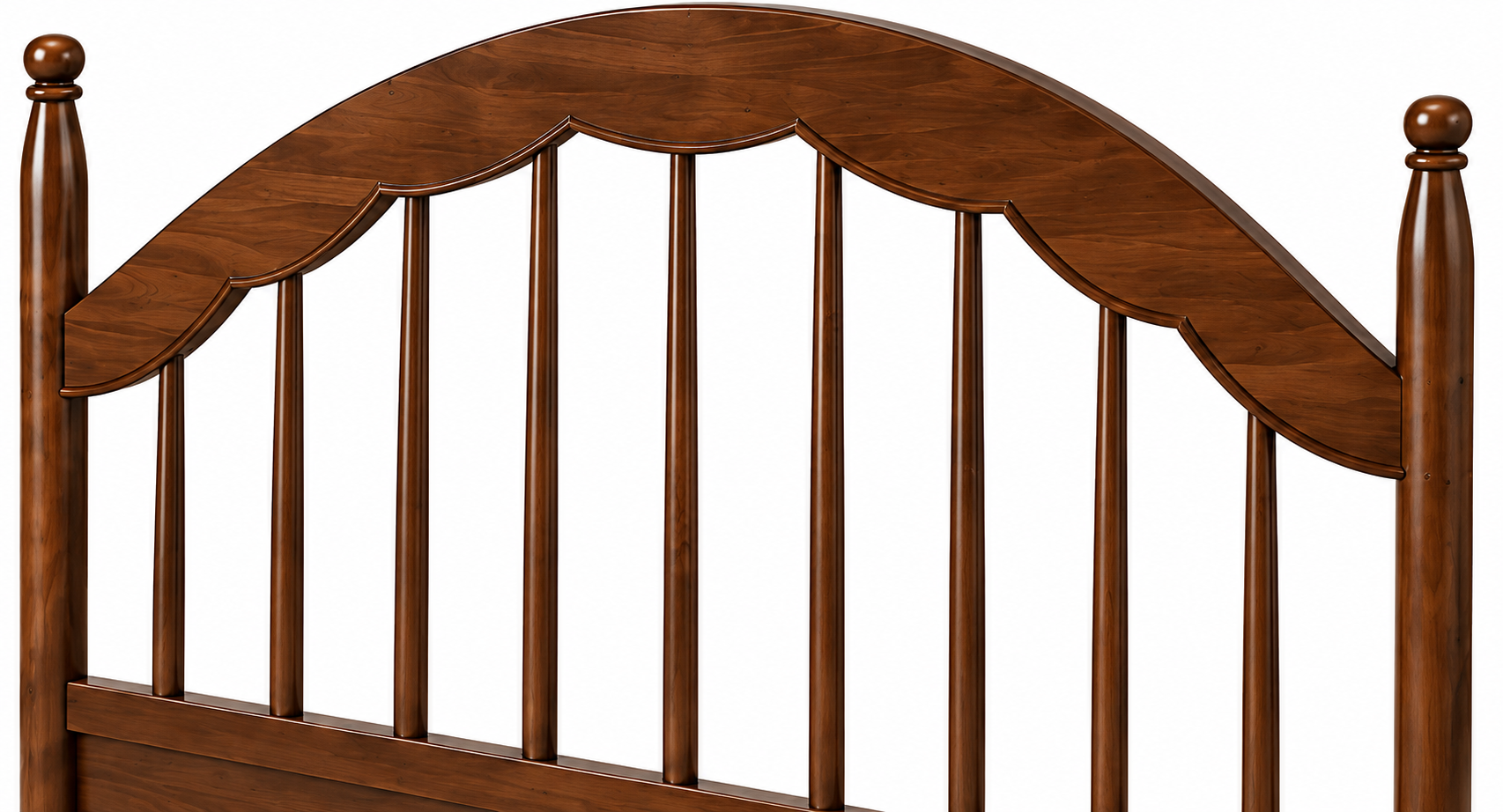 Bed with Arched Slatted Headboard thumbnail 3