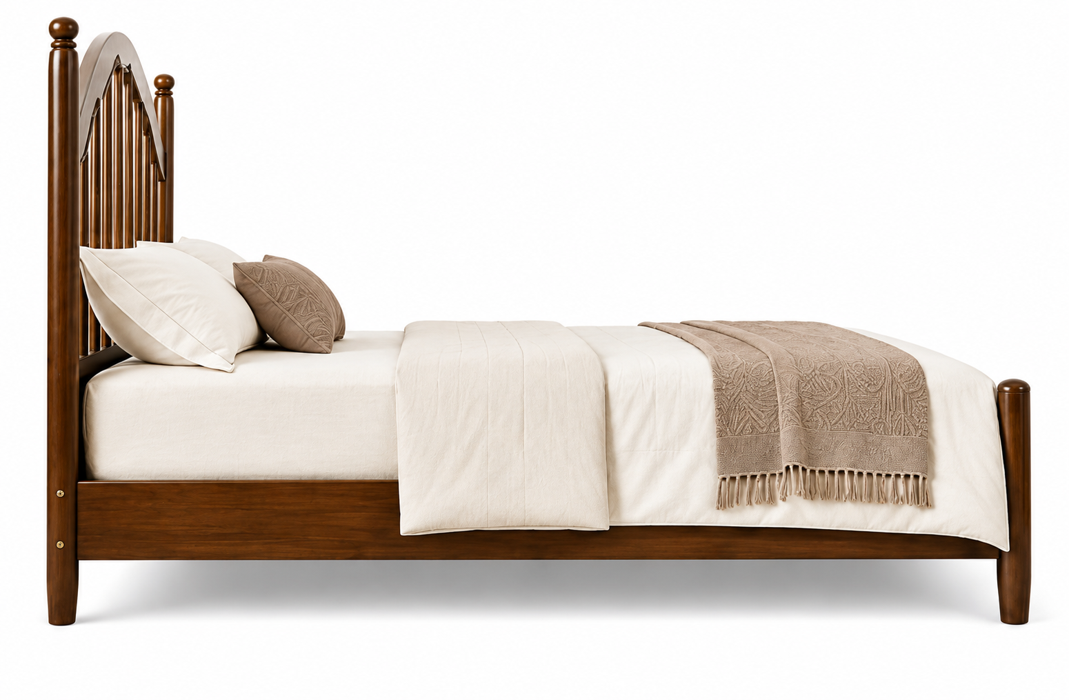 Bed with Arched Slatted Headboard thumbnail 4