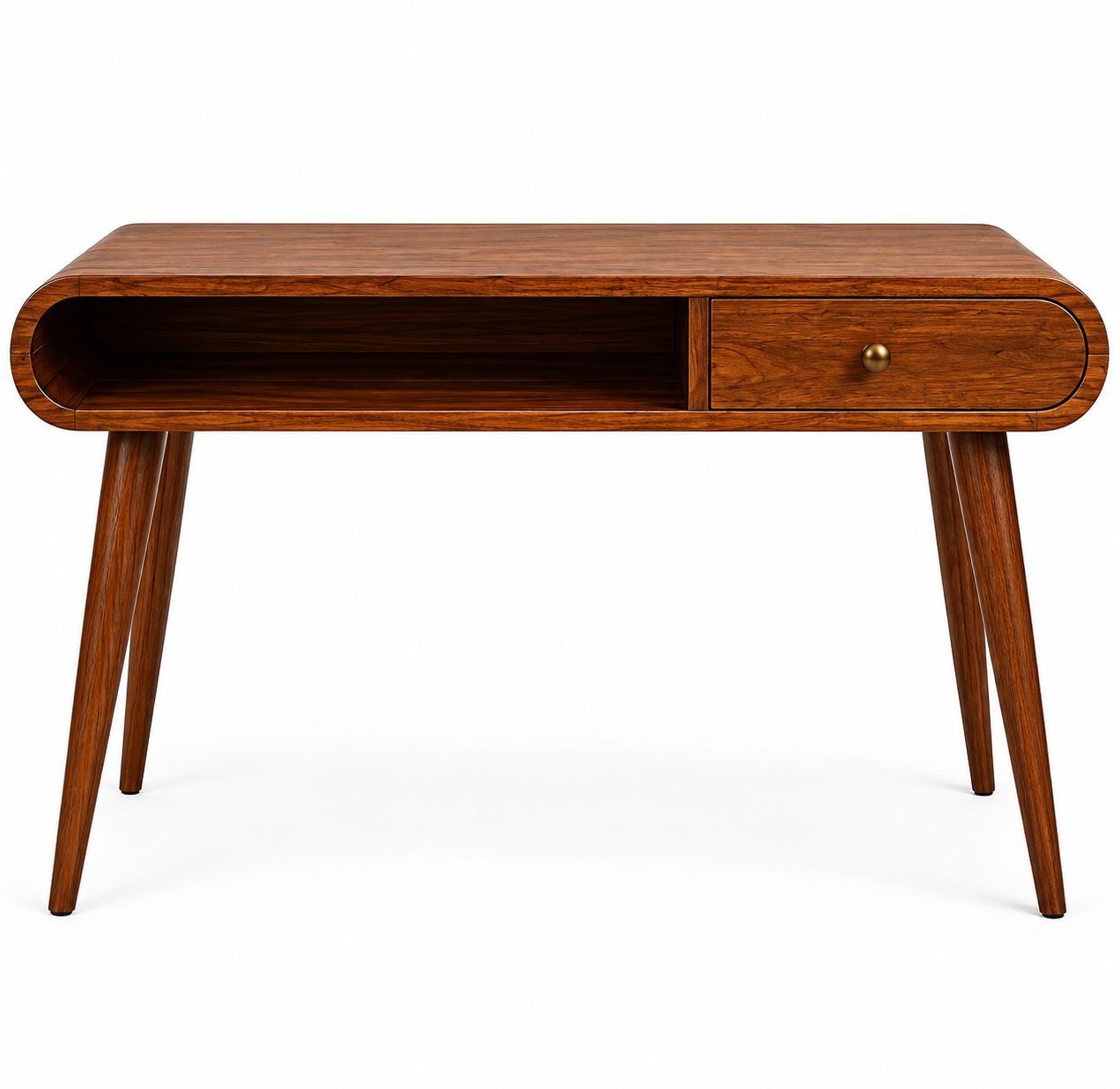 42-Inch Console Table with Open Shelf & Drawer