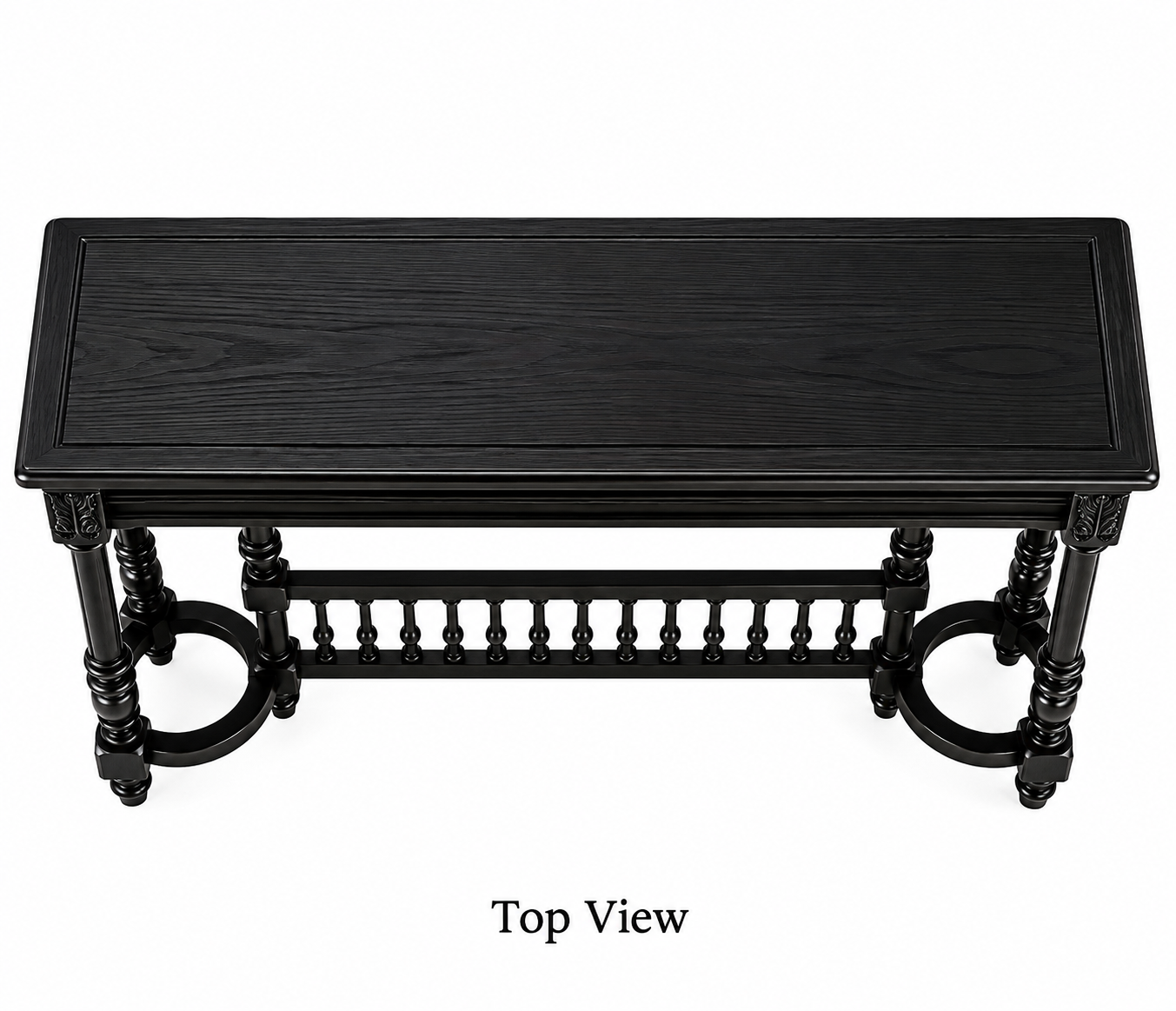 48-Inch Console Table with Decorative Turned Legs & Lower Rail thumbnail 3