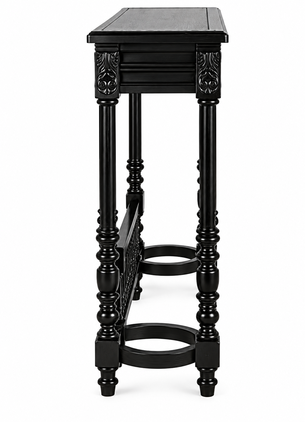 48-Inch Console Table with Decorative Turned Legs & Lower Rail thumbnail 4