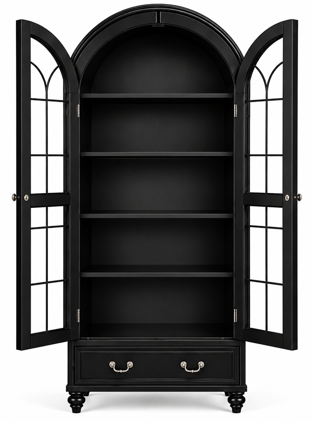 36" Arched Wardrobe with Glass Doors & Drawer thumbnail 4