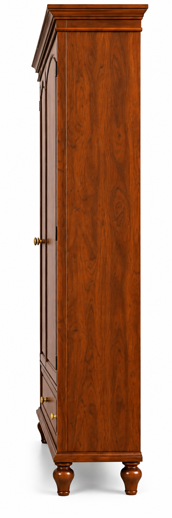 54" 3-Door Wardrobe with Drawer & Carved Crown thumbnail 5