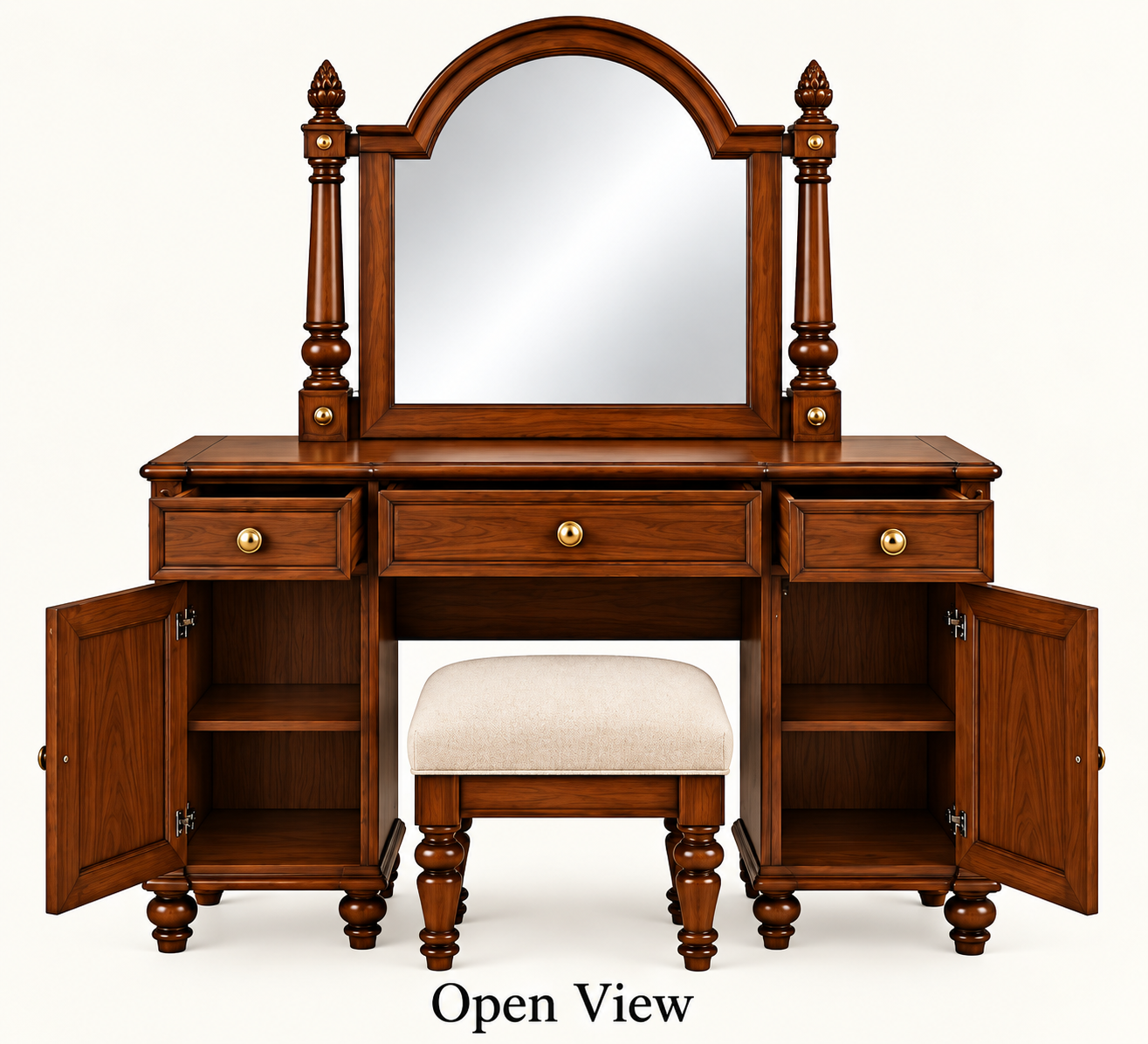 Heritage Teak Wood Dressing Table thumbnail 3