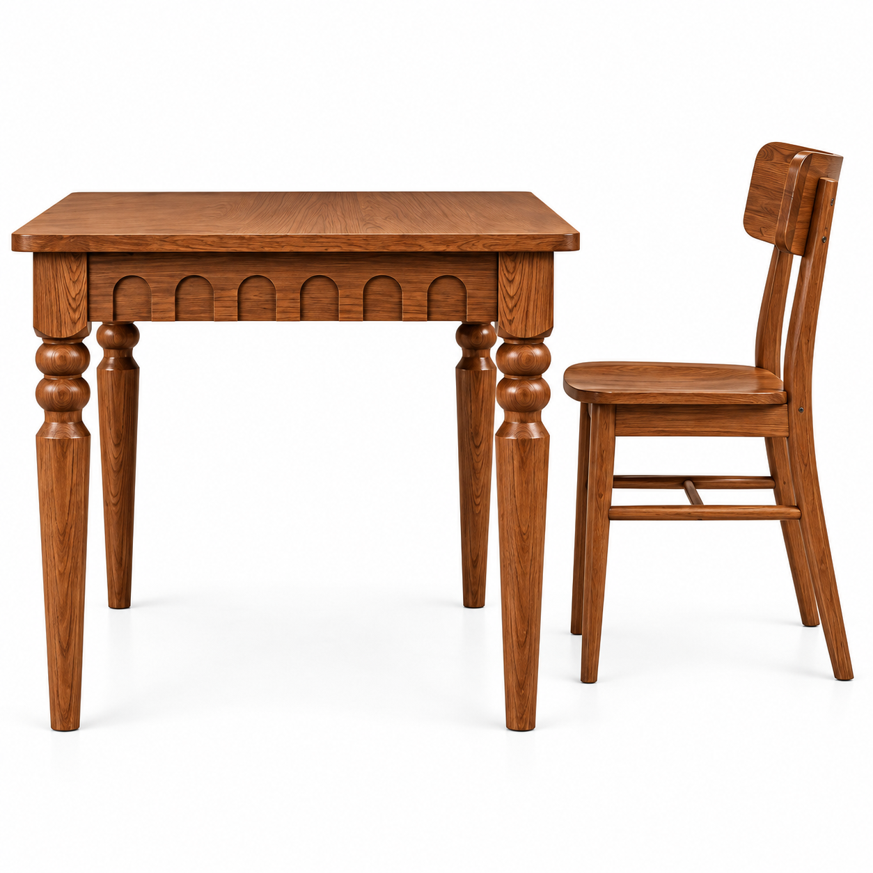 48″ Teak Wood Dining Table thumbnail 2