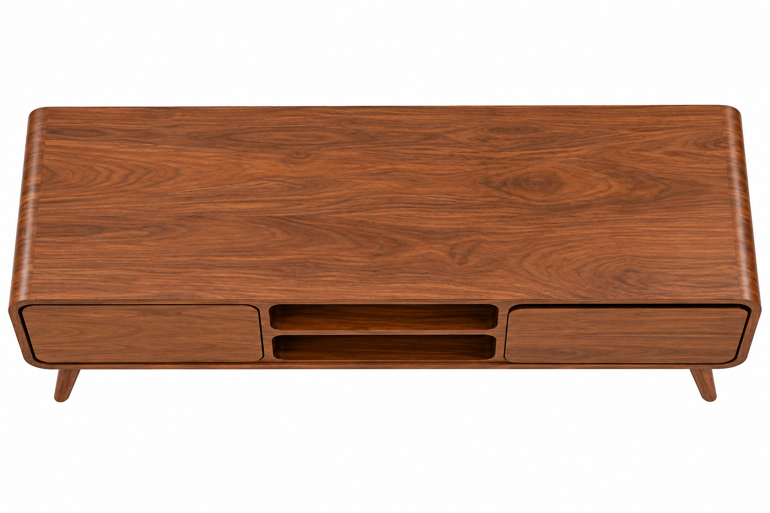 60″ TV Unit with 2 Cabinets & Open Shelves thumbnail 3