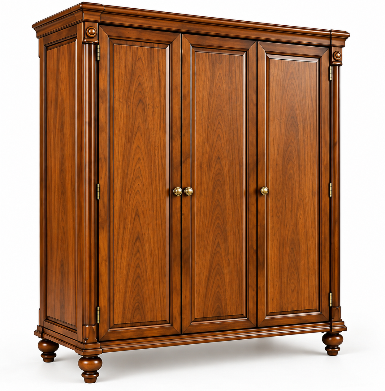 Classic 3-Door Wardrobe with Drawers thumbnail 2