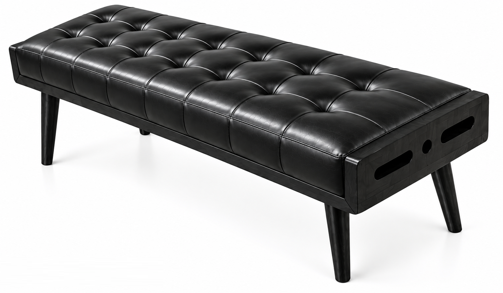 Tufted Upholstered Bench 48 Inch thumbnail 3