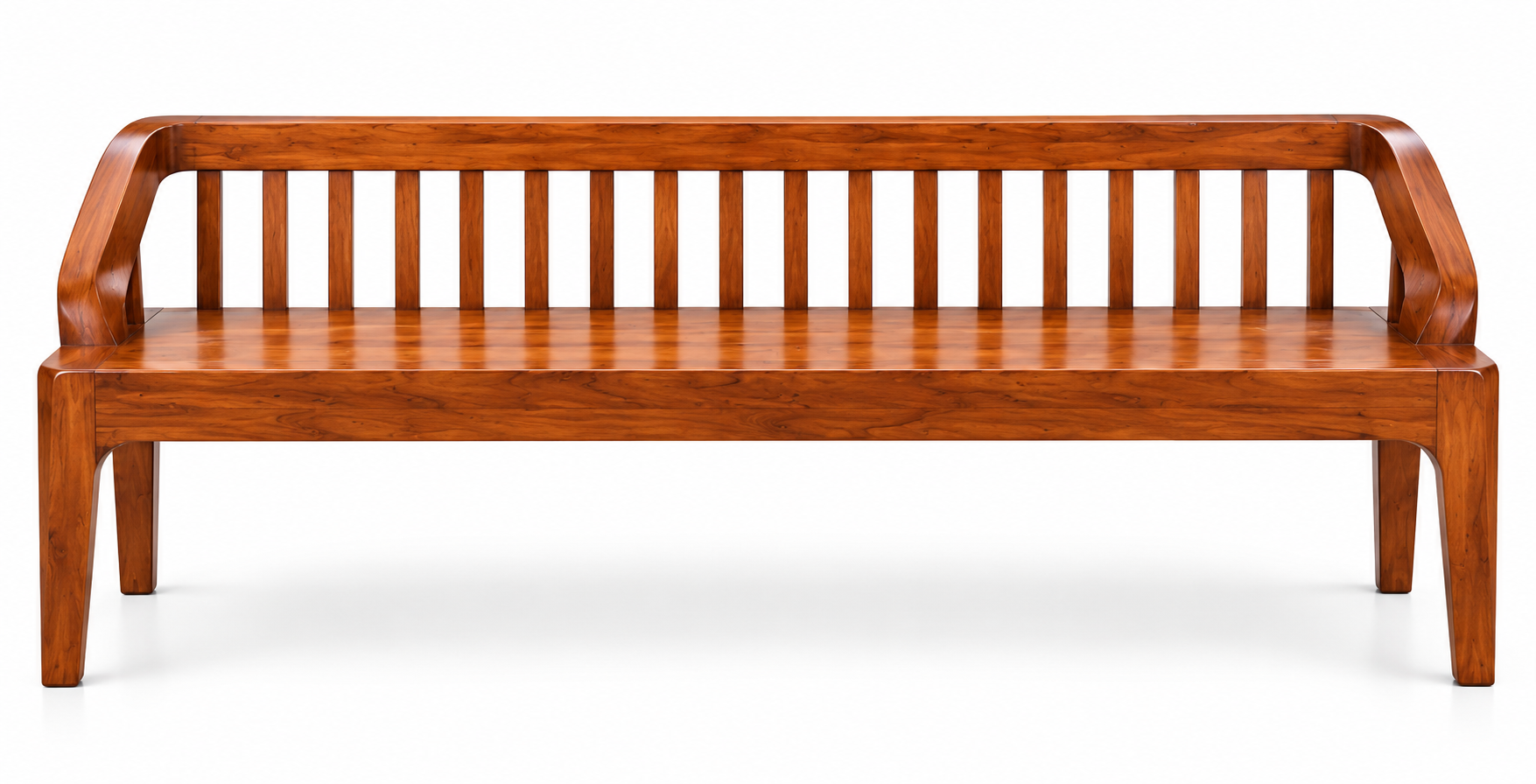Slatted Backrest Bench – 48 Inch