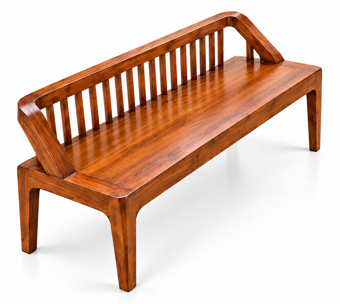 Slatted Backrest Bench – 48 Inch thumbnail 2
