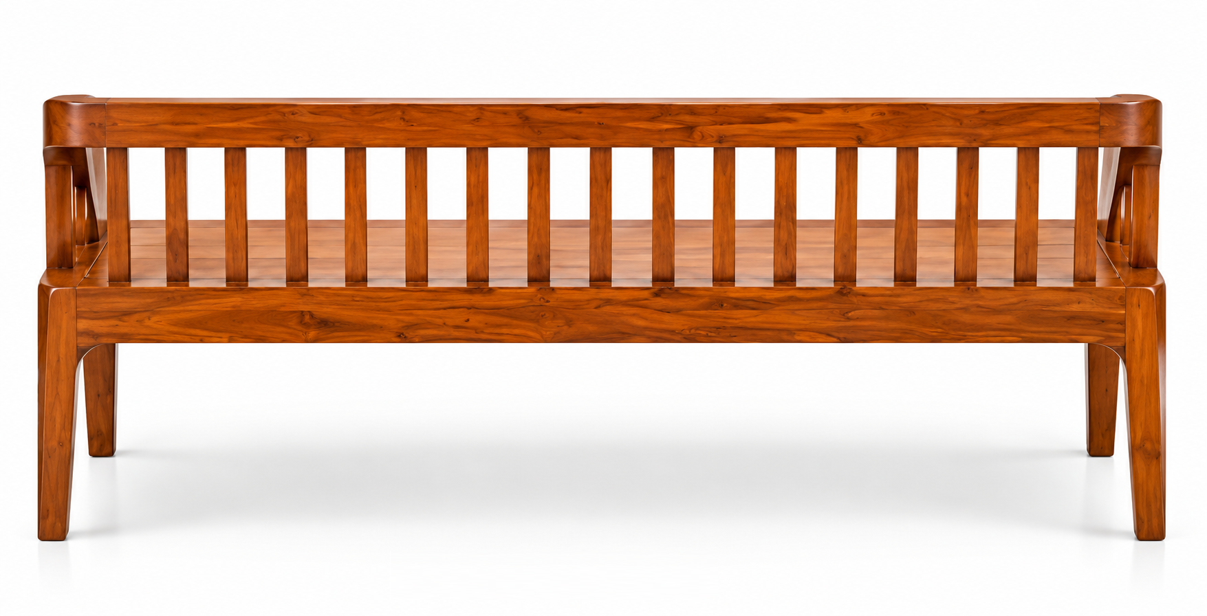 Slatted Backrest Bench – 48 Inch thumbnail 3