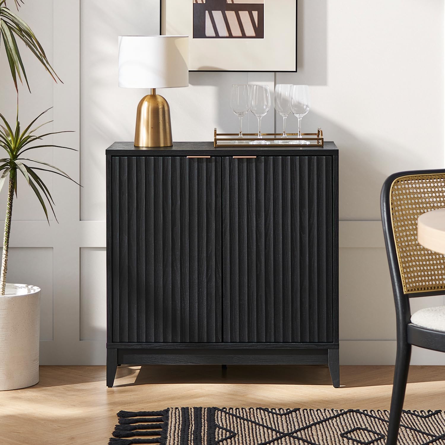 Fluted Accent Cabinet