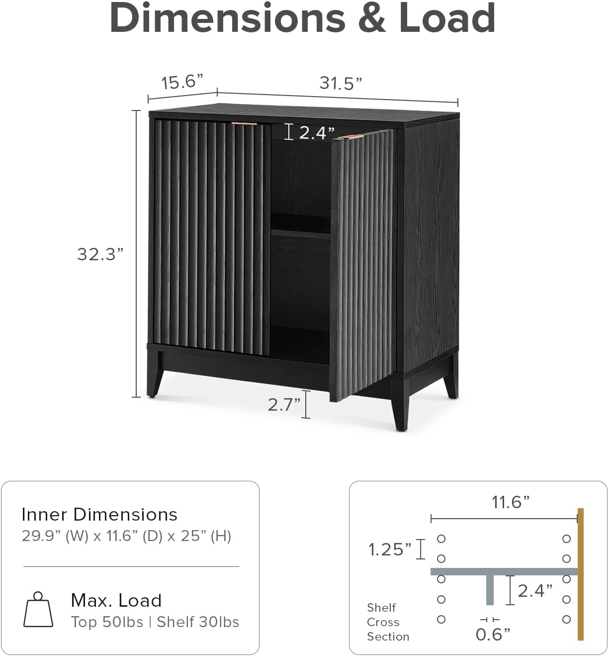 Fluted Accent Cabinet thumbnail 2